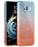 Galaxy S8 Plus Case,Samsung S8 Plus Case,Galaxy S8+ Case, BENTOBEN Sparkly Gradual Colorful 3 in 1 Shockproof Hybrid Hard PC Soft TPU Protective Case for Samsung Galaxy S8 Plus 6.2 inch,Rose Gold/Blue
