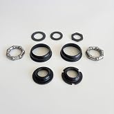 Bike Bottom Bracket Set Included 1.69&rdquo;/43mm OD Frame Cups for Single Piece Crankset for Mountain Bike (Black)