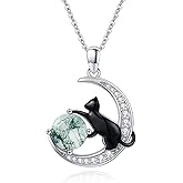 TwoAnts Animal Necklace 925 Sterling Silver Cat/Dog/Fox/Axolotl/Highland Cow Pendant Necklace Cute Animal Jewelry Graduation Gifts for Women