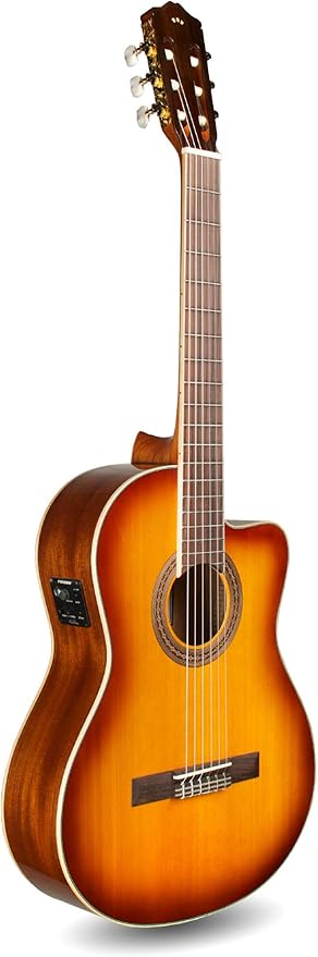 Cordoba Acoustic Electric Classical Guitar - Amazon Com Cordoba Guitars 6 String Acoustic Electric Guitar Right Spruce Cutaway Sunburst 04660 Musical Instruments