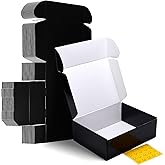HORLIMER 12x9x4 inches Shipping Boxes Set of 20, Black Medium Corrugated Cardboard Gift Mailer Box