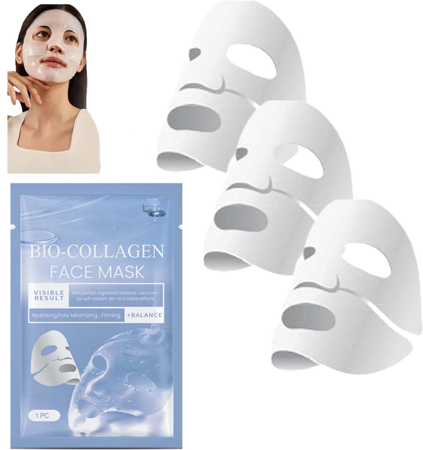 Collagen Face Mask Overnight, Collagen Films Face Mask, Collagen Real Deep Mask, Collagen Deep Hydrating Overnight Mask, Collagen Sleeping Mask For Face (3pcs)