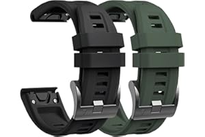 lepmok 26mm Band for Garmin Fenix7X/Fenix 7X Solar/Fenix 7X Sapphire Solar/Fenix 6X/Fenix 6X Pro/Fenix 6X Sapphire/Fenix 5X Puls/Fenix 5X Sapphire (2-pack)