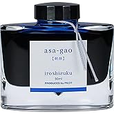 PILOT Iroshizuku Bottled Fountain Pen Ink, Asa-Gao, Morning Glory (Dark Blue) 50ml Bottle (69203)