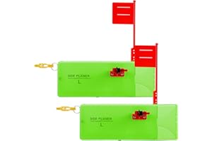 Rotatingpals 2 Pack Planer Boards for Fishing Trolling 8 x 3 Inches Off Shore Crappie Planer Boards Kits with Flag Fishing Accessory for Inshore Offshore Trolling Dragging
