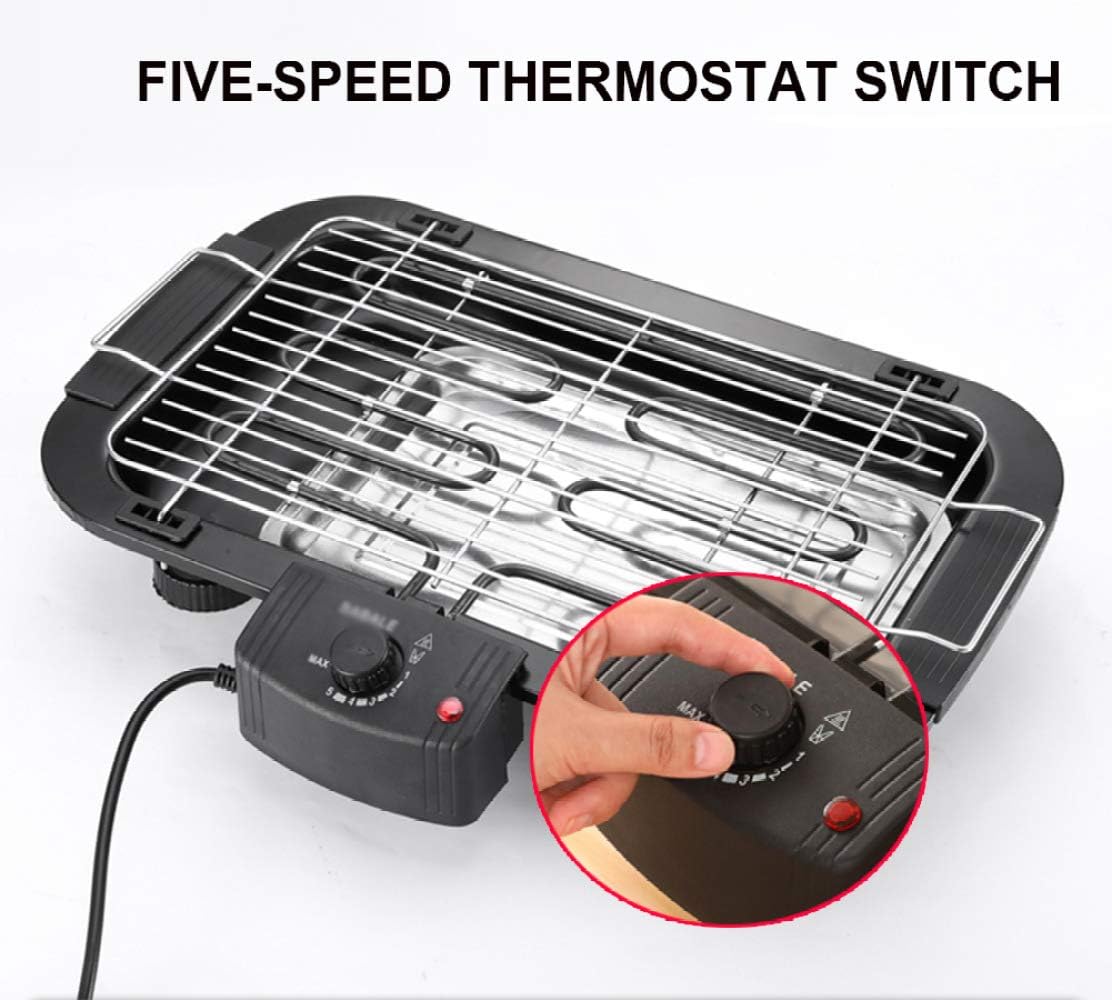 review Indoor Electric Barbecue Grill Korean Smokefree BBQ Table Ith Adjustable Temperature 2000w High Power for Home Outdoor Courtyard Dinner