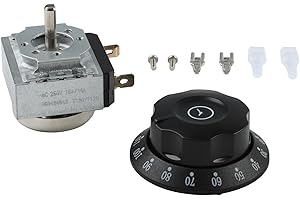 Mechanical Timer Switch for Microwave Oven and Rice Cooker, 30/60/90/120 Min Kitchen Appliance Timer with Bell, 16A 250V Meta