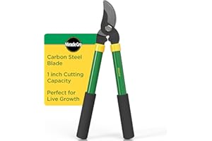 Miracle-Gro 15 in. Bypass Lopper for Tree Branch Trimming and Pruning – Heavy-Duty Branch Cutter with Ultra-Sharp Carbon Steel Blade, 1 in. Cutting Capacity and Comfort Grip Handles