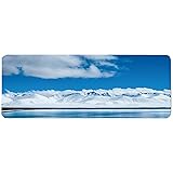 Epinki Rubber Cloth Large Mouse Pad Blue White Blue