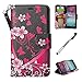 ZTE ZMAX PRO Case, ZTE GRAND X MAX 2 WALLET, Phonelicious® Wallet PU Leather Case Premium Pouch ID Credit Card Cover Flip Folio Book Style with Money Slot +Pen (HEART SAKURA WALLET)
