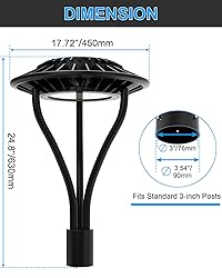 10 Pack LED Post Top Light 60W, LED Post Lamp Dusk