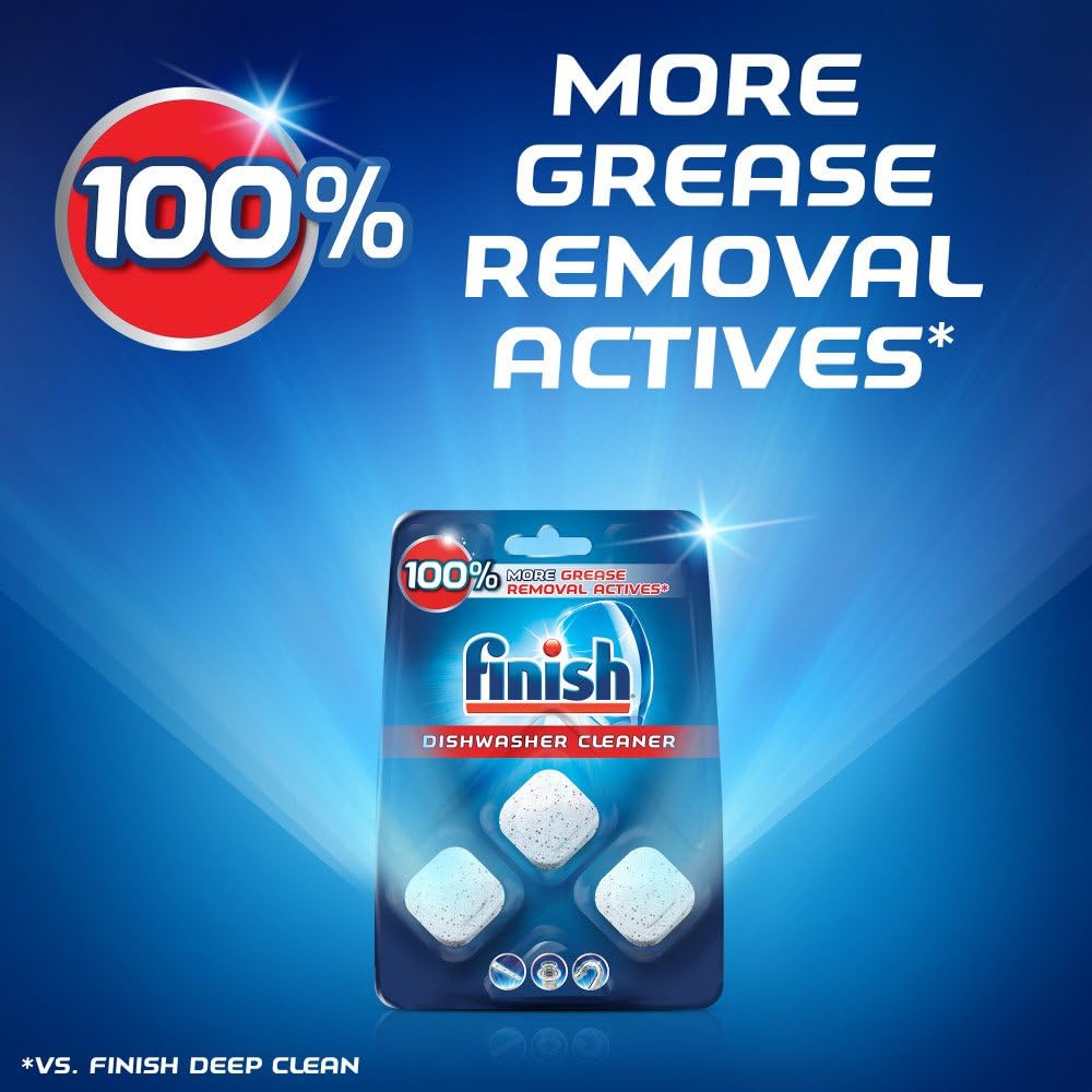 Finish In-Wash Dishwasher Cleaner: Clean Hidden Grease and Grime, 3 ct: Health & Personal Care