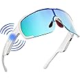 MOONCOOL Bluetooth Cycling Sunglasses, Polarized Smart Glasses for Men Women UV400 Protect Audio Sunglasses Outdoor Glasses