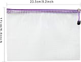 Northern Brothers A5 24 Pcs Plastic Wallet Folders ZIP Bag Wallets 9.2x6.6in view 2