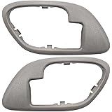 Inside Inner Gray Door Handle Trim Bezels Pair Set Replacement for Cadillac SUV Chevrolet GMC Pickup Truck 15708079 15708080