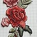 C-Pioneer 2pc DIY Rose Flower Embroidery Applique Patches Sew on Clothing Accessories