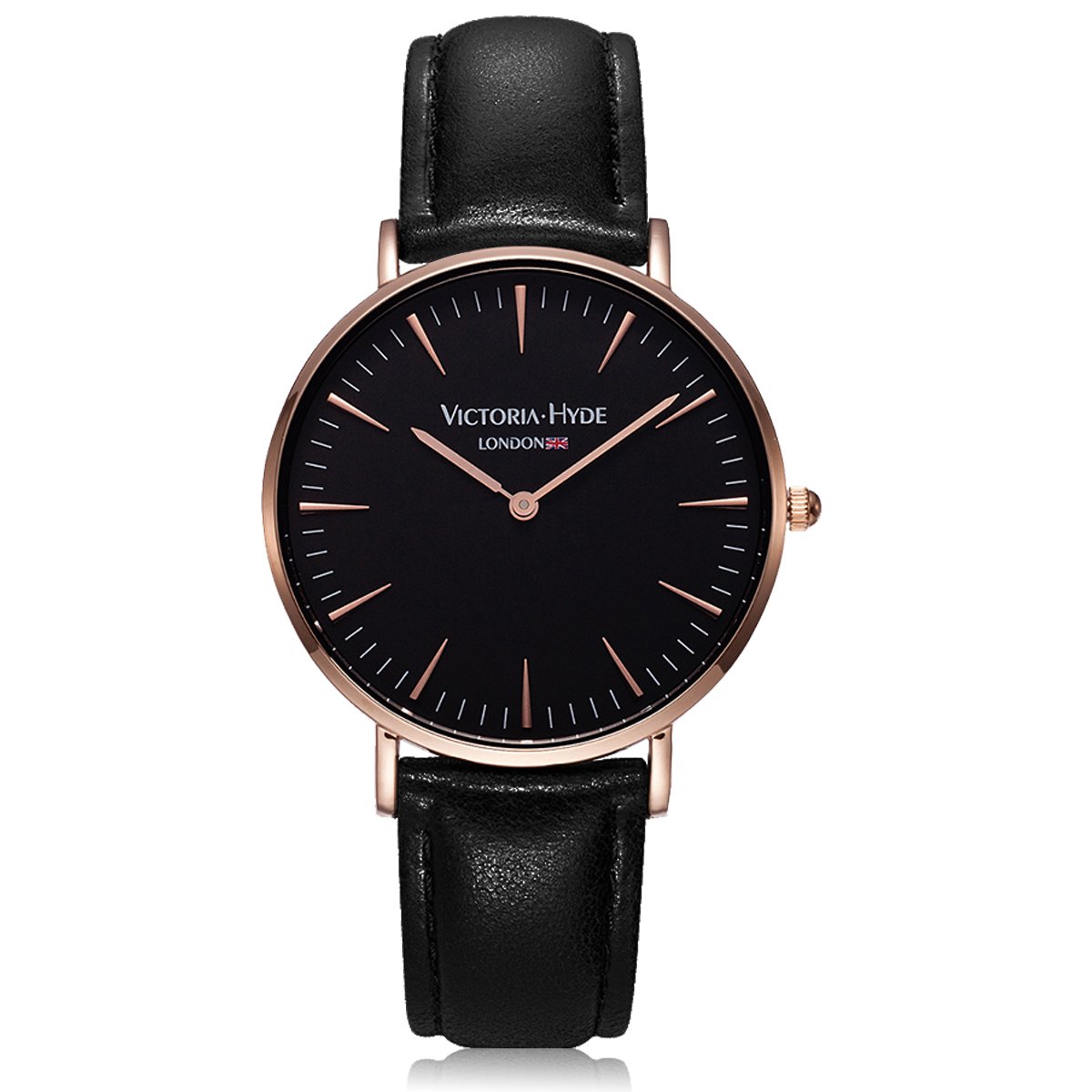 VICTORIA HYDE Classic Minimalist Women Men Unisex Watches Analog Quartz Detachable Genuine Leather Strap Wristwatch Mother's Day Gifts