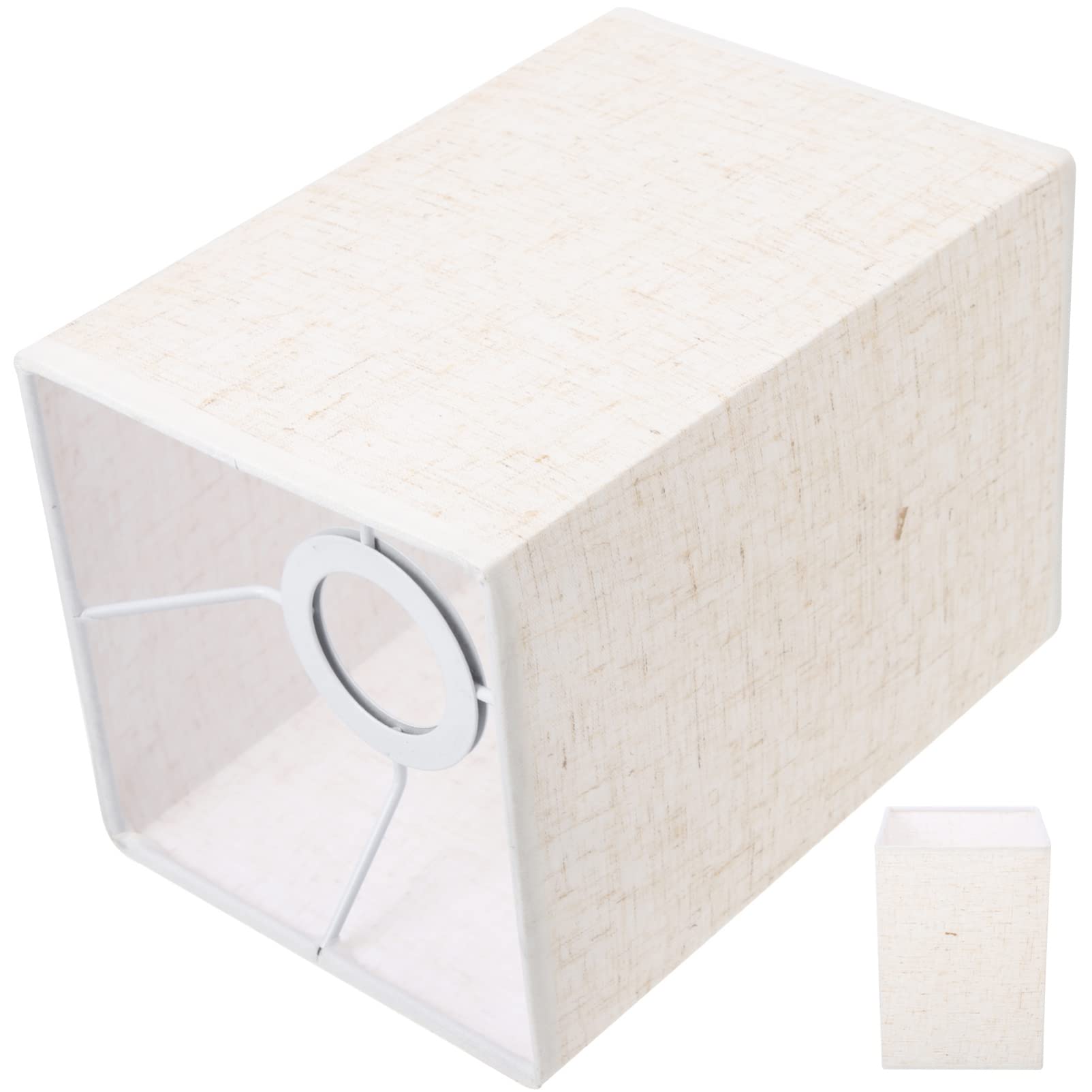 Didiseaon Wall Light Shades Rectangular Linen Lamp Cover, Household Square Table Lamp Floor Lamp Shade, Removable and Washable Buckle Lampshade (Beige) Black Chandelier