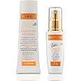 MAKARI Naturalle Carotonic Extreme Glow Renewing Face Cream SPF15 & Brightening Serum Set | Moisturizes, Brightens, & Rejuvenates Skin | Reduces Acne & Scars | Anti-Aging & Antioxidant Protection for