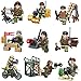 Army Minifigures Lego-Compatible Set - 9pcs Army Minifigures and 50+pcs Military Weapons/Accessories Building Blocks Toys