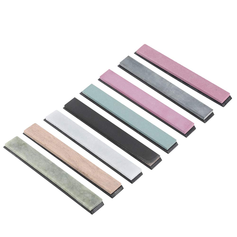 Sharpening Stone Set Of 8 Pieces Grinding Stone Grit 240/400/800/1000/3000/5000/8000/1000 Cookware Sharpening Tool For Sharpening Kitchen Knives Scissors Chopper Scissors
