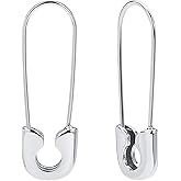 Safety Pin Earrings for Women 14K Gold Silver Pin Earrings Jewelry for Women