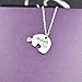 Elefan Cornelia Birthday Gift for Little Middle Big Sister Heart Puzzle Pendant Necklace Set for Daughters Granddaughter(3PCS)