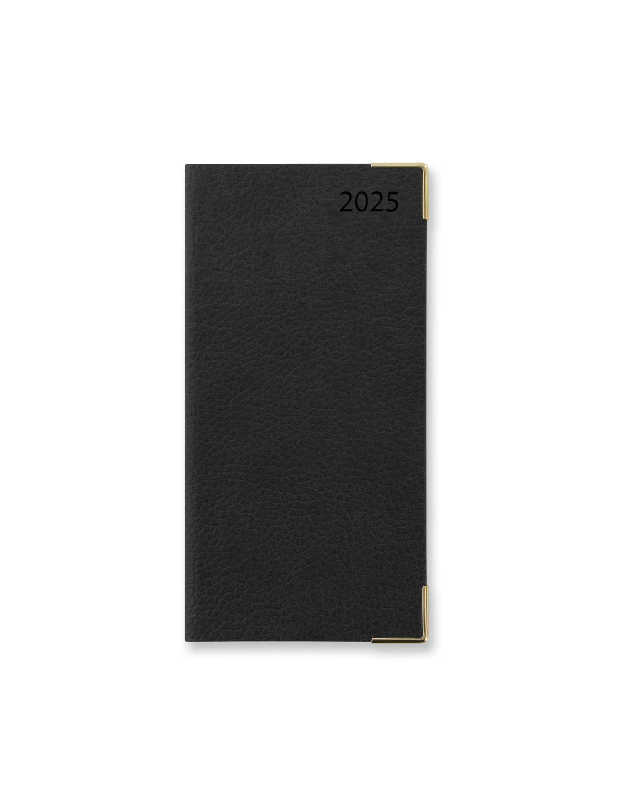 Letts of London Connoisseur Slim week to view with appointments 2025 diary - black