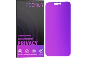 PDDKISS Compatible for iPhone 14 Pro Max Privacy Screen Protector Tempered Glass 6.7 inch Display, Gradient Colorful Anti Spy Light HD Easy Installation