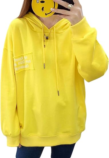 Amazon Gergeous長袖 トレーナー レディース ゆったり フード付き トレーナーパーカー 韓国ファッション トップス ストリート プルオーバー パーカー トレーナー パーカー 通販