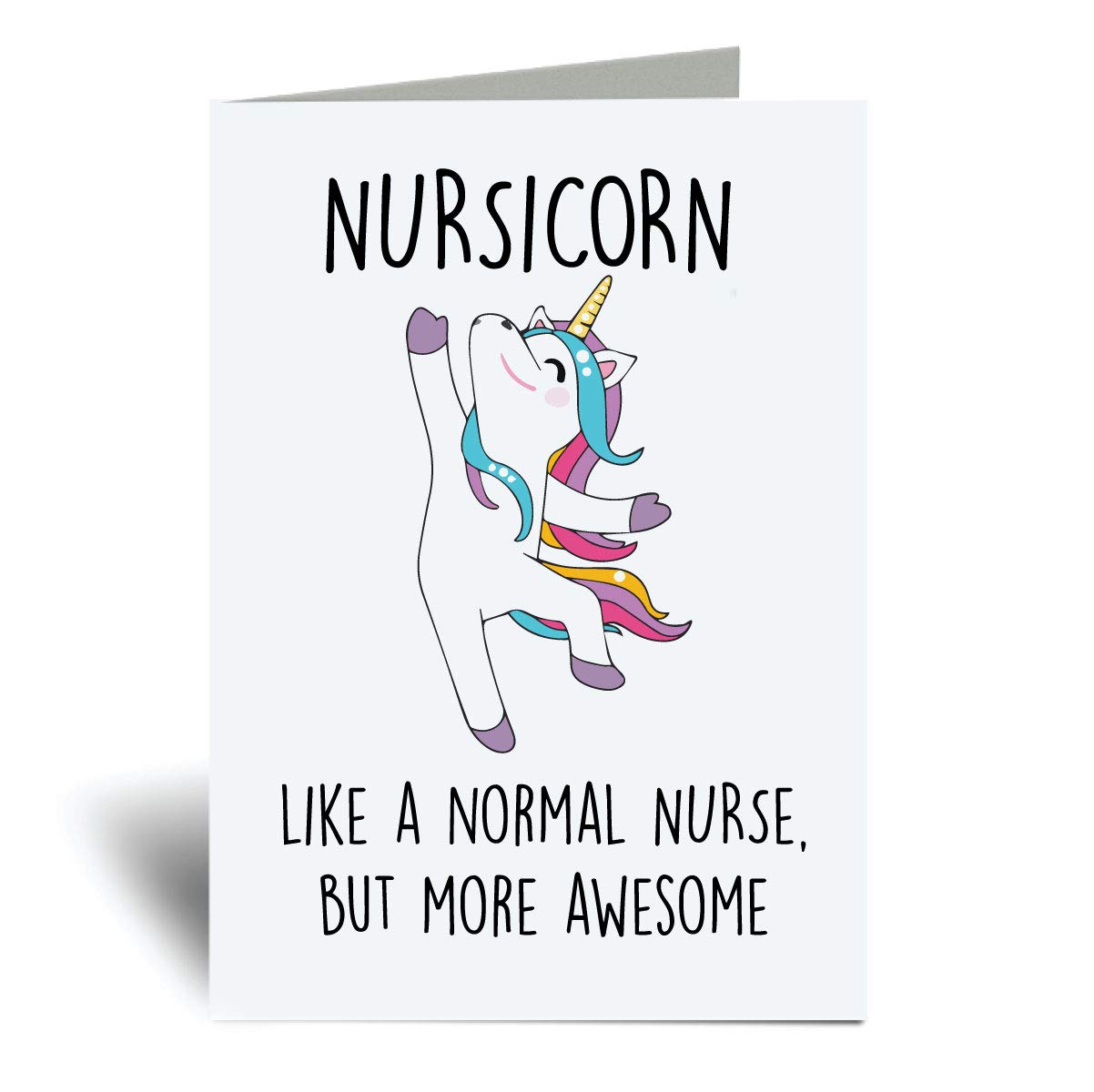 60 Second Makeover Limited Nursicorn Greeting Cards Nurse Gifts For Women Unicorn Friend Funny Birthday Cards Present Gifts For Nurse Accessories Notelet Thank You