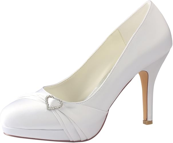 white wedding shoes with rhinestones