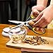 Zestkit Heavy Duty Kitchen Shears and Multi-Purpose Utility Stainless Steel Kitchen Scissors (SMOOTH CUTTING TECHNOLOGY) for Chicken, Poultry, Fish, Vegetables, Herbs and BBQ's (Black, Yellow)