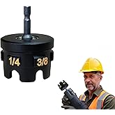 Threaded Rod Nut Runner, Nut Zipper Drill Attachment for Fast Nuts and Bolt Removal, Nuts Runner for Impact Drill for 1/4", 3/8", 1/2" Threaded Rods, for Conduit Racks, Strut Systems