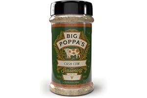 BIG POPPA SMOKERS Big Poppa's Cash Cow Seasoning – Unleash Flavor of Your Beef Recipes – Mouth-Watering Meat Rub - Use it for Beef Tenderloin, Beefsteak, Beef Brisket and Even Mushrooms! (13 Oz)