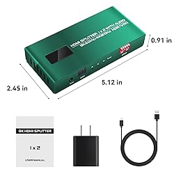 GiantMatrix 8K hdmi Splitter 1 in 2 Out 4k 120hz