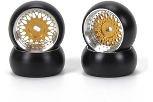 RCAWD Rim Wheel Drift Tire for 1/28 Wltoys K969 K989 P929 Drift Rally Kyosho Mini-Z Mini-Q Mini-D Yellow