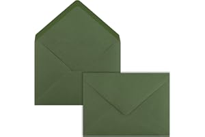 5x7 Envelopes, 50 Pack A7 Envelopes Wet Seal V Flap, Invitation Envelopes for 5x7 Thank You Cards, Birthday Wedding Invites, 