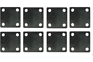 Bobco Metals 5”X5” Weldable Square Steel Metal Baseplate - A36 Steel Plate - High-Quality Steels Plate Base for Structure Support | 8 Pieces
