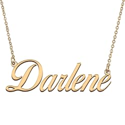 HUAN XUN Customized Custom Simple Any Name Necklace