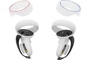 M AMVR AMVR Controller Grips for Quest 2 Accessories with Halo Protectors, Anti-Throw Hand Strap for Controller Protector with Battery Opening Covers