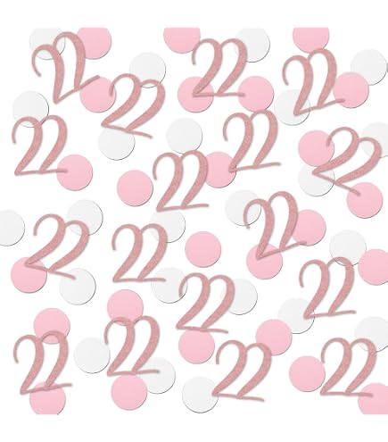 I'm Feeling 22 Glitzer Konfetti – 120 Stück, Tischdekoration Für 22. Geburtstag Oder Jubiläum