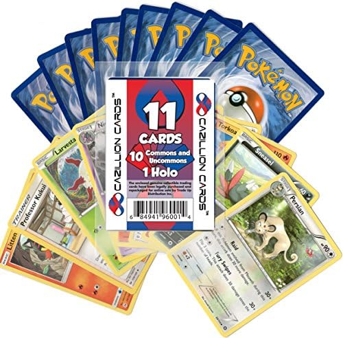 Pokemon Cards 11 Card Assorted Lot (Commons/Uncommons, Holo) Cazillion Cards Repack