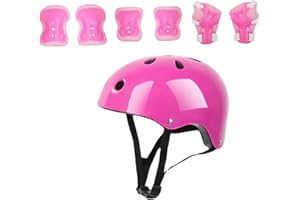 Kids Helmet Protective Gear, Kids Skating Protective Gear Elbow Knee Pad High Density EPS Foam Absorb Shock ABS Shell for Ska