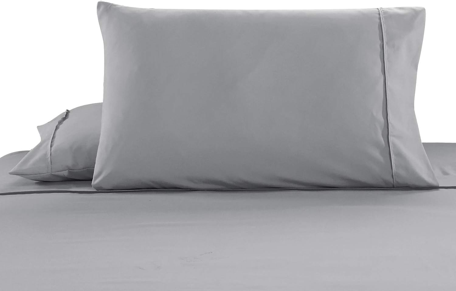 softan King Bed Sheet Set,1 Flat Sheet,1 Deep Pocket Fitted Sheet, and 2 Pillow Cases, 4 PC Brushed Microfiber Bedding Sheet Set, Breathable & Silky Soft Feeling Sheets（Light Grey）: Home & Kitchen