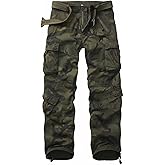 GSGGIG Cargo Pants for Men Camo Casual Pants Relaxed Fit BDU Hiking Pants Ripstop Work Pants with 8 Pockets