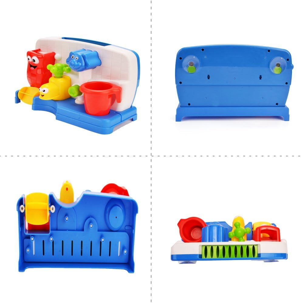 Amazon ミニ浴室玩具セット 入浴おもちゃ お風呂用 水遊び Happytime Sf1 21 17新着 ミニ水車 蛇口 噴水 象 知育玩具 お風呂用おもちゃ おもちゃ