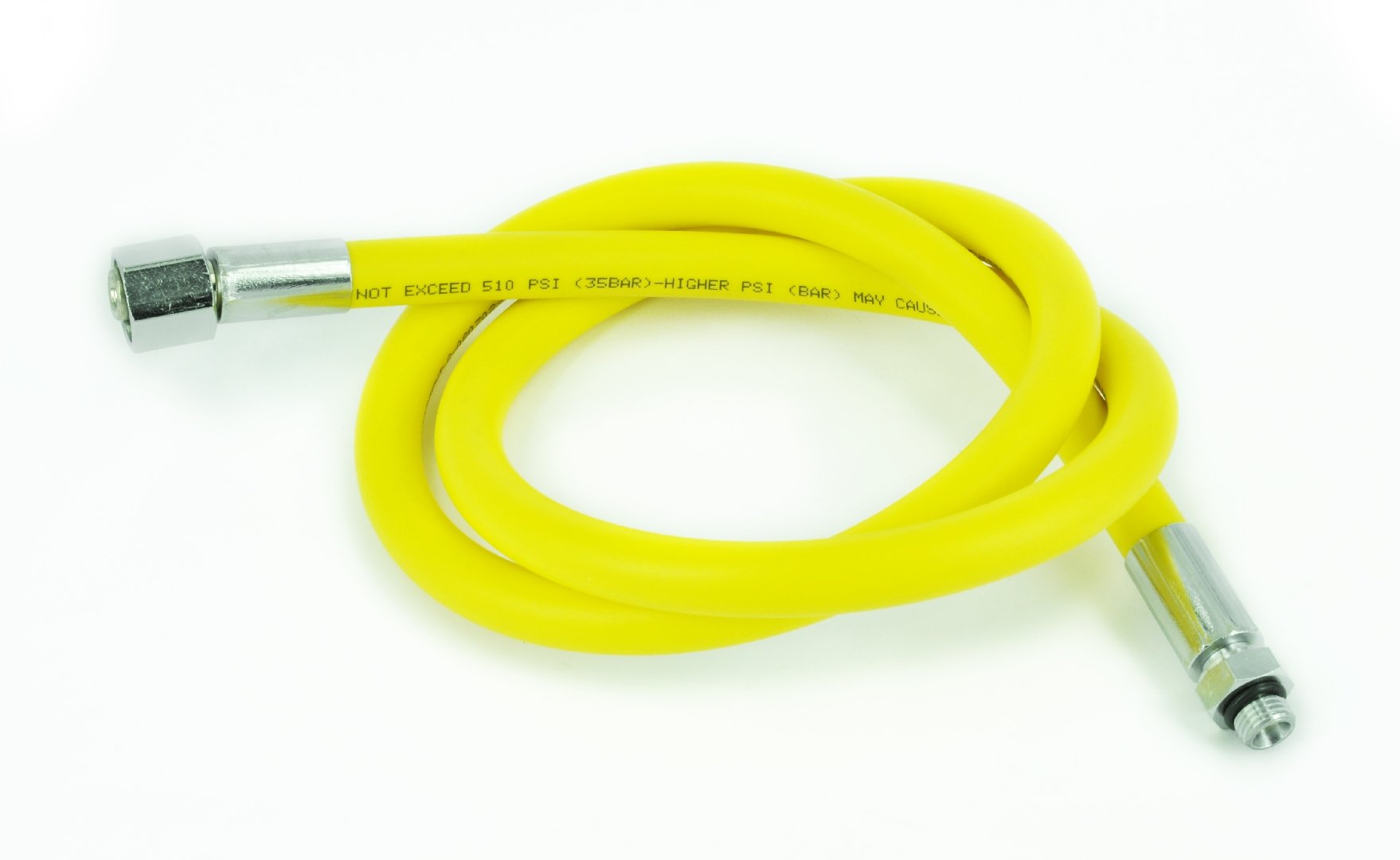 Best divers Standard Whisk/Rubber Octopus, 120 cm, 9/16F, 3/8M, Yellow