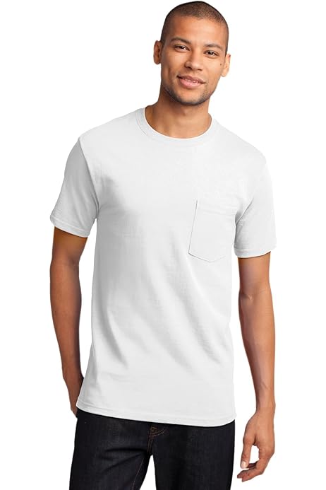 plain white pocket tee