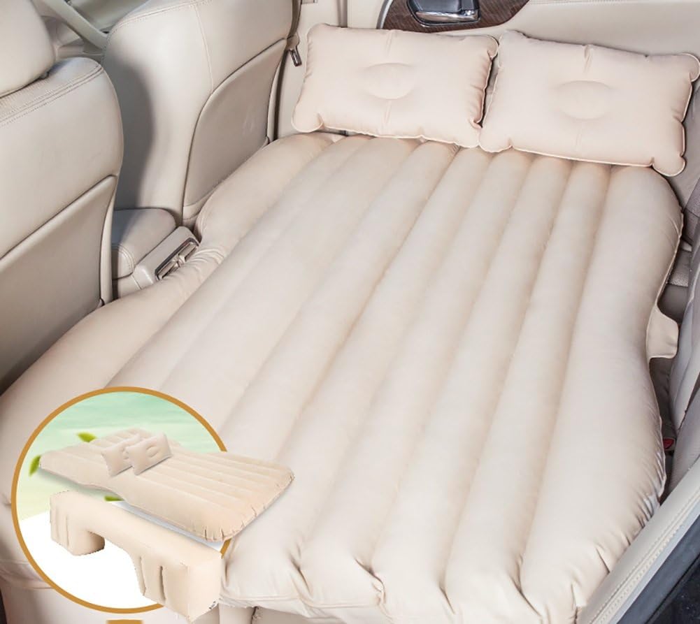 Inflatable bed ZCJB Car Automotive Supplies Mattress Rear Travel Bed SUV Back Seat Sleeping Pad Air Cushion Car Sex Bed Long-distance Travel Bed Universal Car For Kids (Color : Beige)